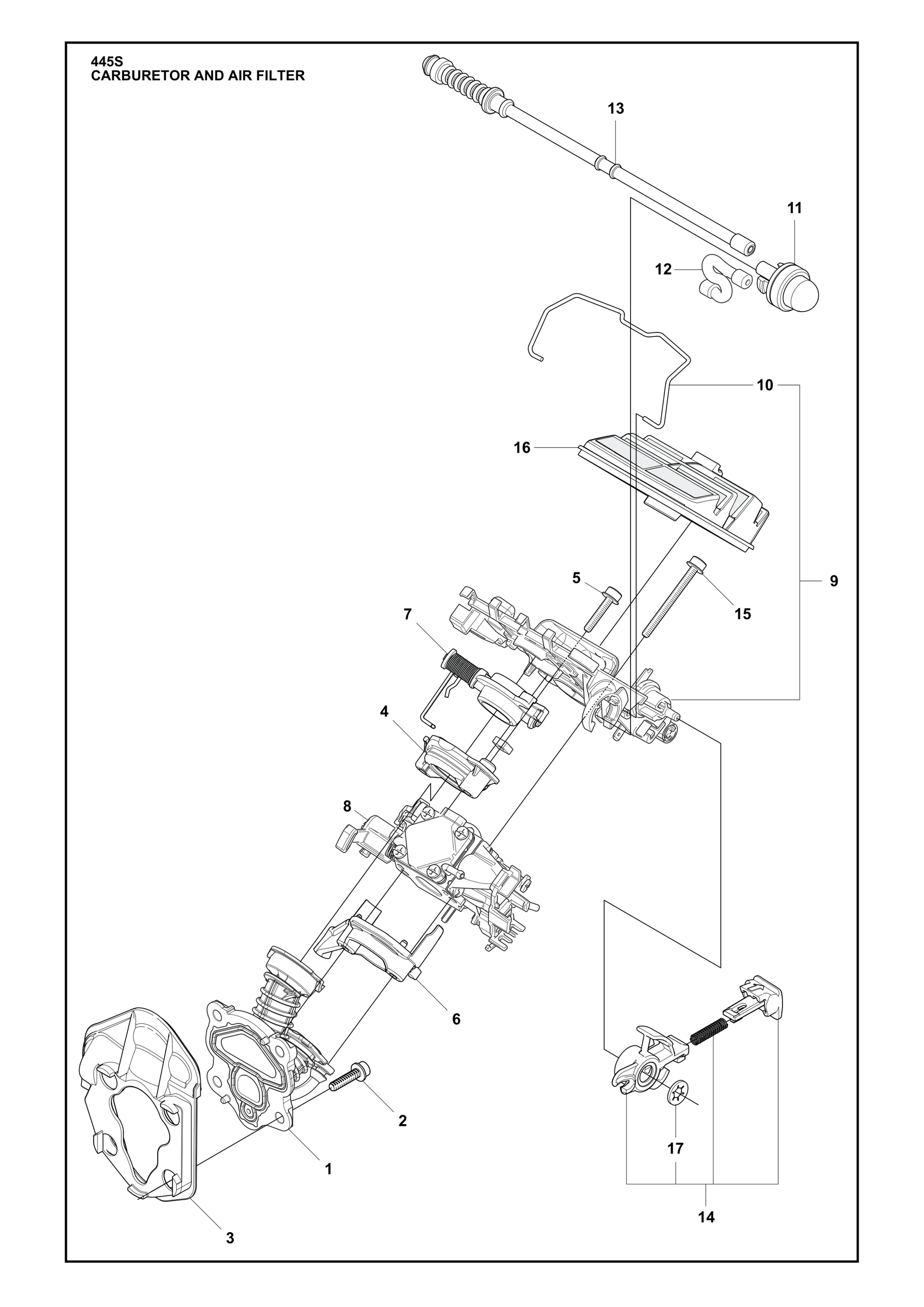 Husqvarna 505514701 onderdelentekening - positie 9