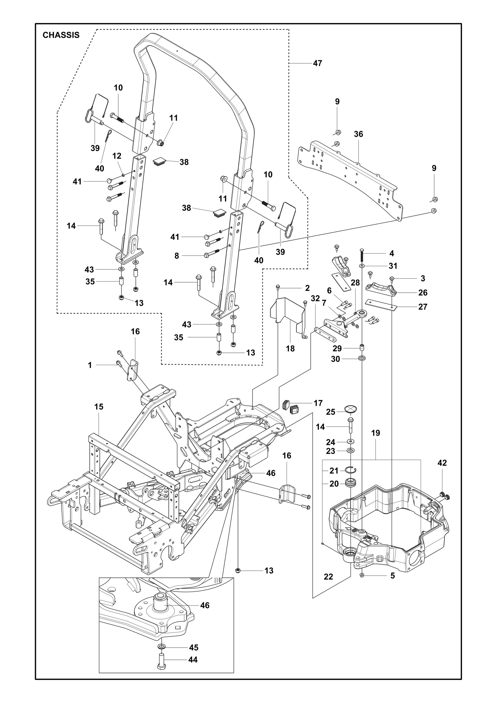 Husqvarna 510034003 onderdelentekening - positie 25