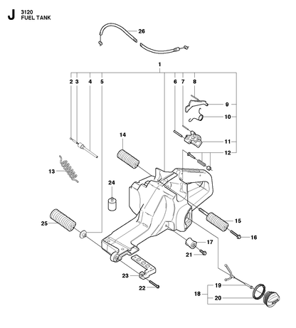 Husqvarna 503517101 onderdelentekening - positie 24
