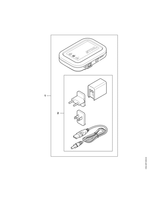 STIHL CE024008500 Netvoeding positie 2 technische tekening