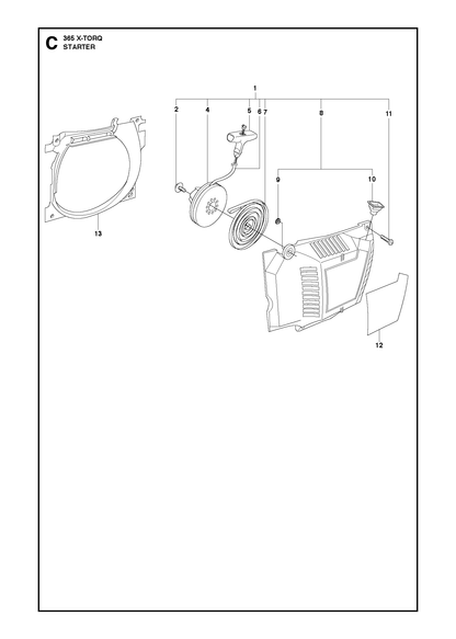 Husqvarna 503628202 onderdelentekening - positie 8