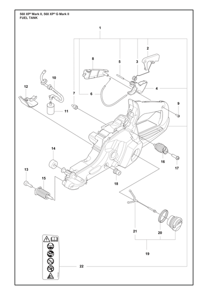Husqvarna 505165901 onderdelentekening - positie 12