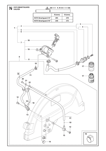 Husqvarna 581476221 onderdelentekening - positie 1