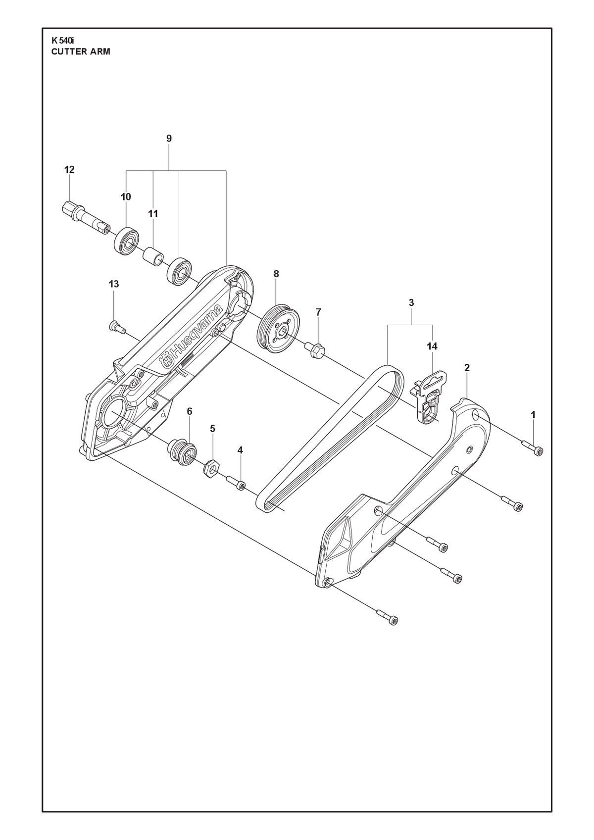 Husqvarna 536913301 onderdelentekening - positie 10
