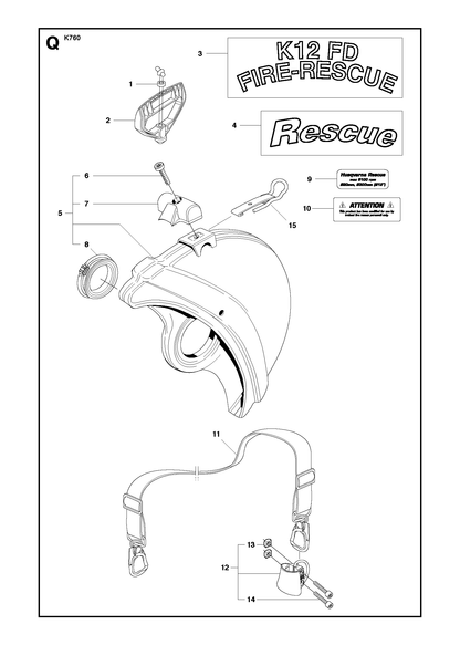 Husqvarna 588033401 onderdelentekening - positie 15