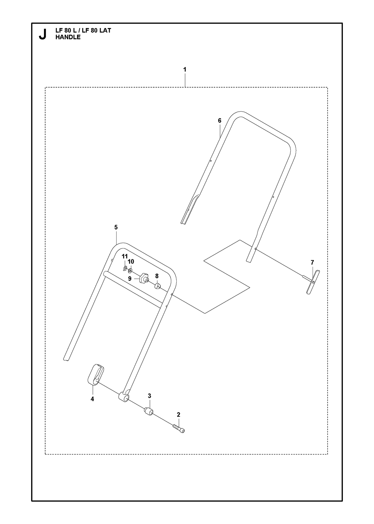 Husqvarna 594761101 onderdelentekening - positie 1