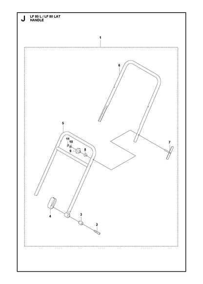 Husqvarna 594761101 onderdelentekening - positie 1