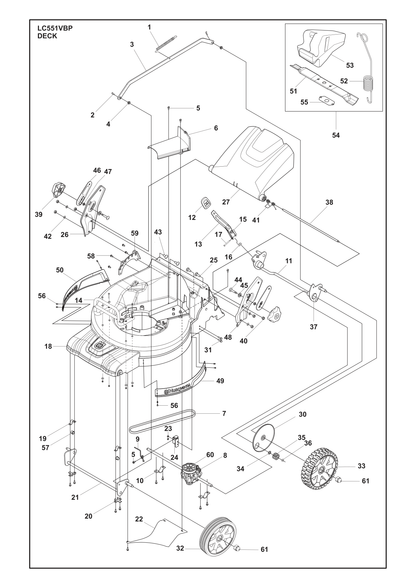 Husqvarna 589572210 onderdelentekening - positie 51