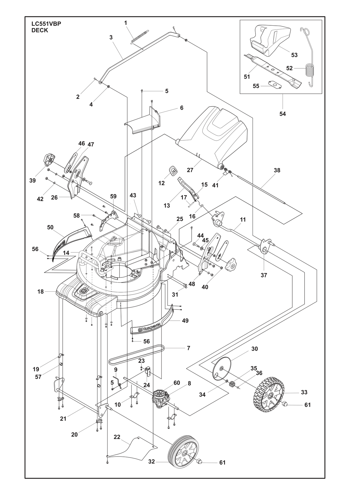 Husqvarna 587197506 onderdelentekening - positie 18