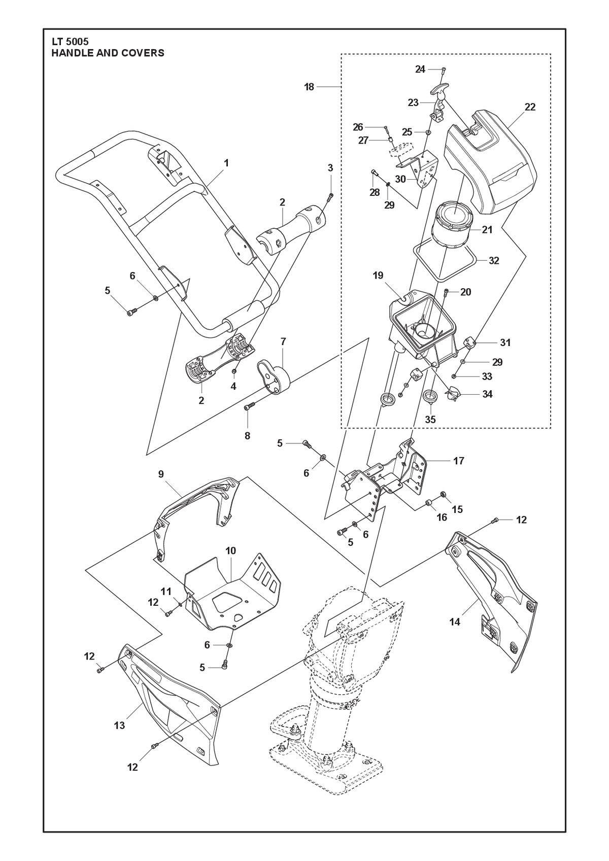 Husqvarna 594191501 onderdelentekening - positie 1