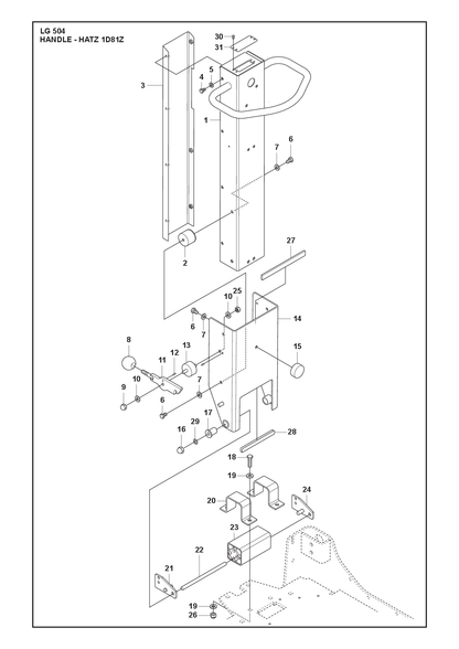 Husqvarna 595059501 onderdelentekening - positie 25