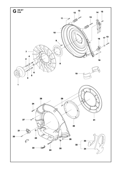 Husqvarna 503216610 onderdelentekening - positie 15
