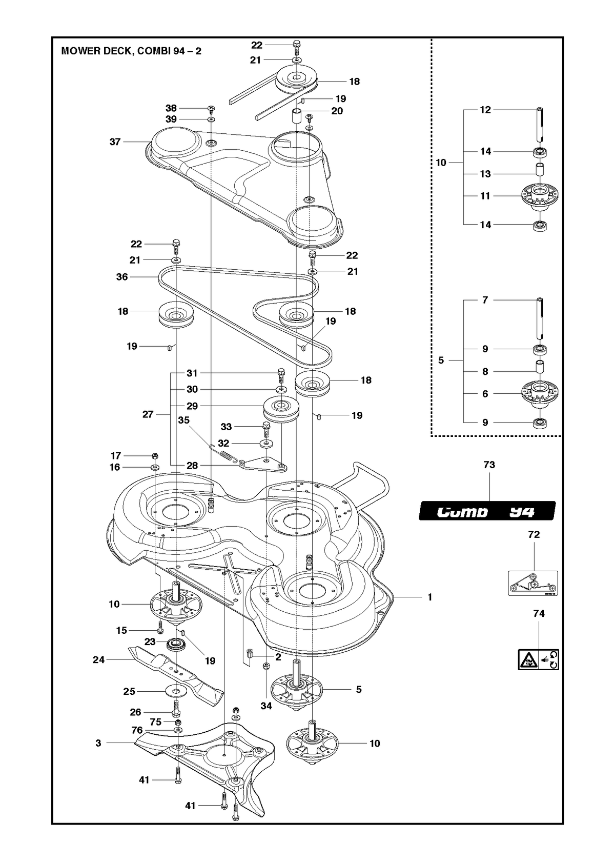 Husqvarna 576899002 onderdelentekening - positie 10