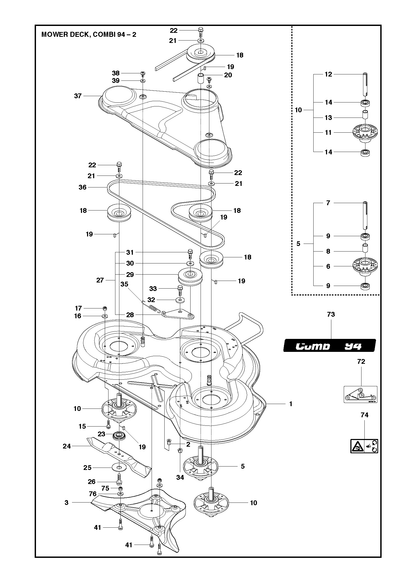 Husqvarna 576865801 onderdelentekening - positie 7