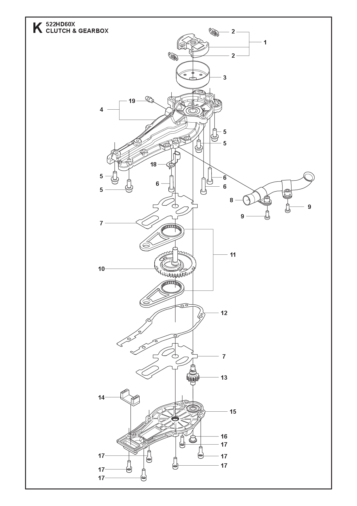 Husqvarna 512359002 onderdelentekening - positie 1