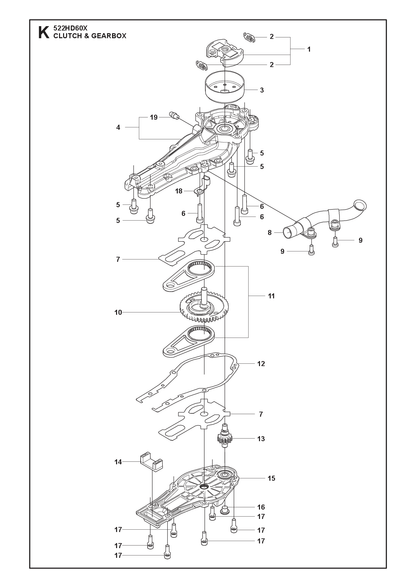 Husqvarna 512359002 onderdelentekening - positie 1