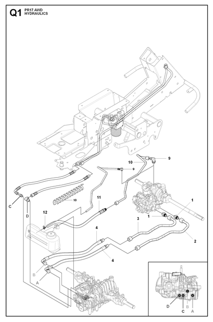 Husqvarna 504210201 onderdelentekening - positie 10