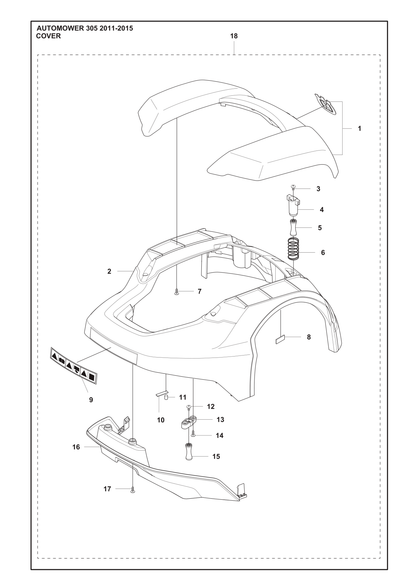 Husqvarna 577955302 onderdelentekening - positie 18