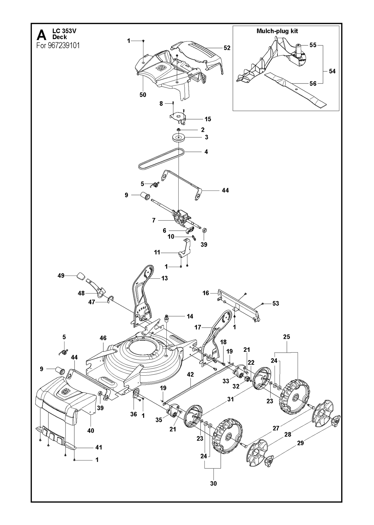 Husqvarna 505521001 onderdelentekening - positie 39