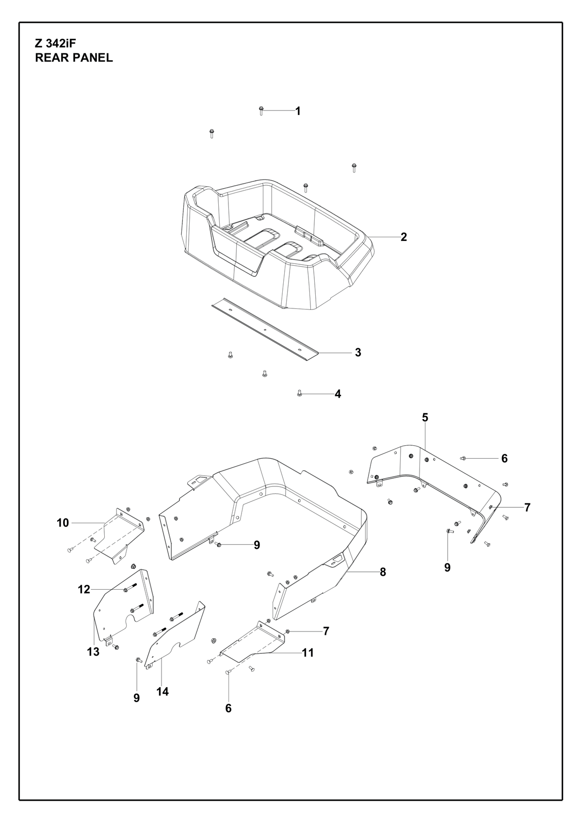 Husqvarna 547724860 onderdelentekening - positie 1