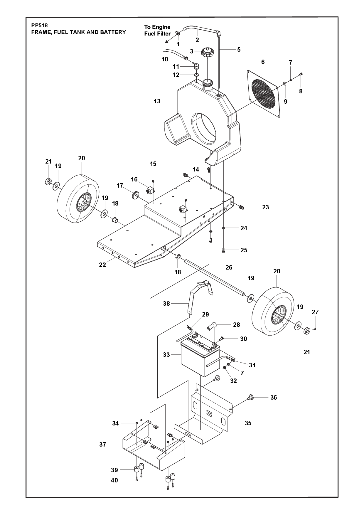 Husqvarna 506013901 onderdelentekening - positie 39