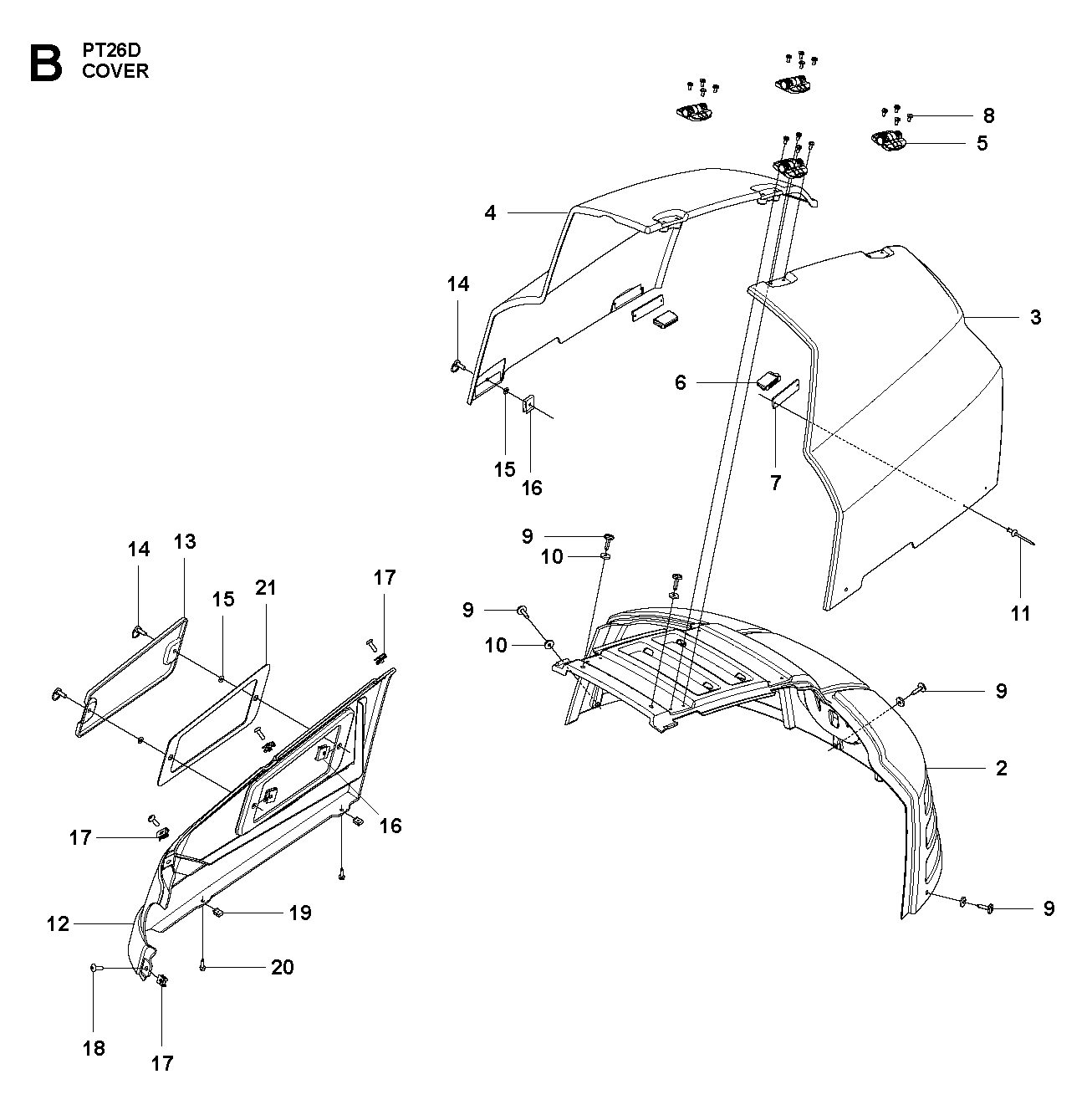 Husqvarna 506982602 onderdelentekening - positie 9