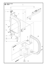 Husqvarna 504612802 onderdelentekening - positie 1