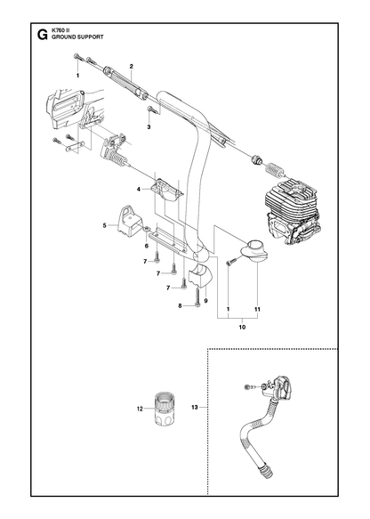 Husqvarna 577981601 onderdelentekening - positie 2