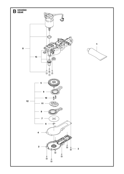 Husqvarna 582386602 onderdelentekening - positie 2