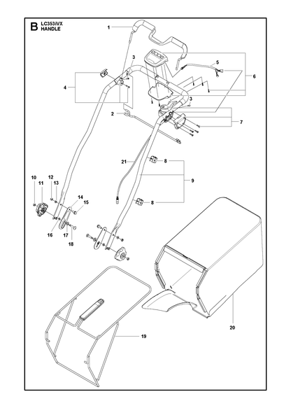Husqvarna 501856601 onderdelentekening - positie 20
