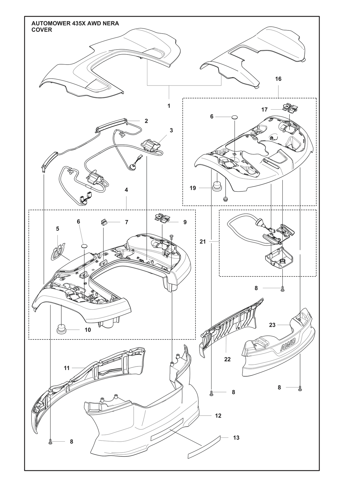 Husqvarna 588596705 onderdelentekening - positie 3