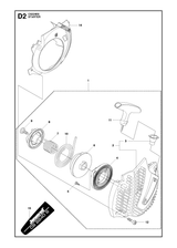 Husqvarna 505425405 onderdelentekening - positie 2