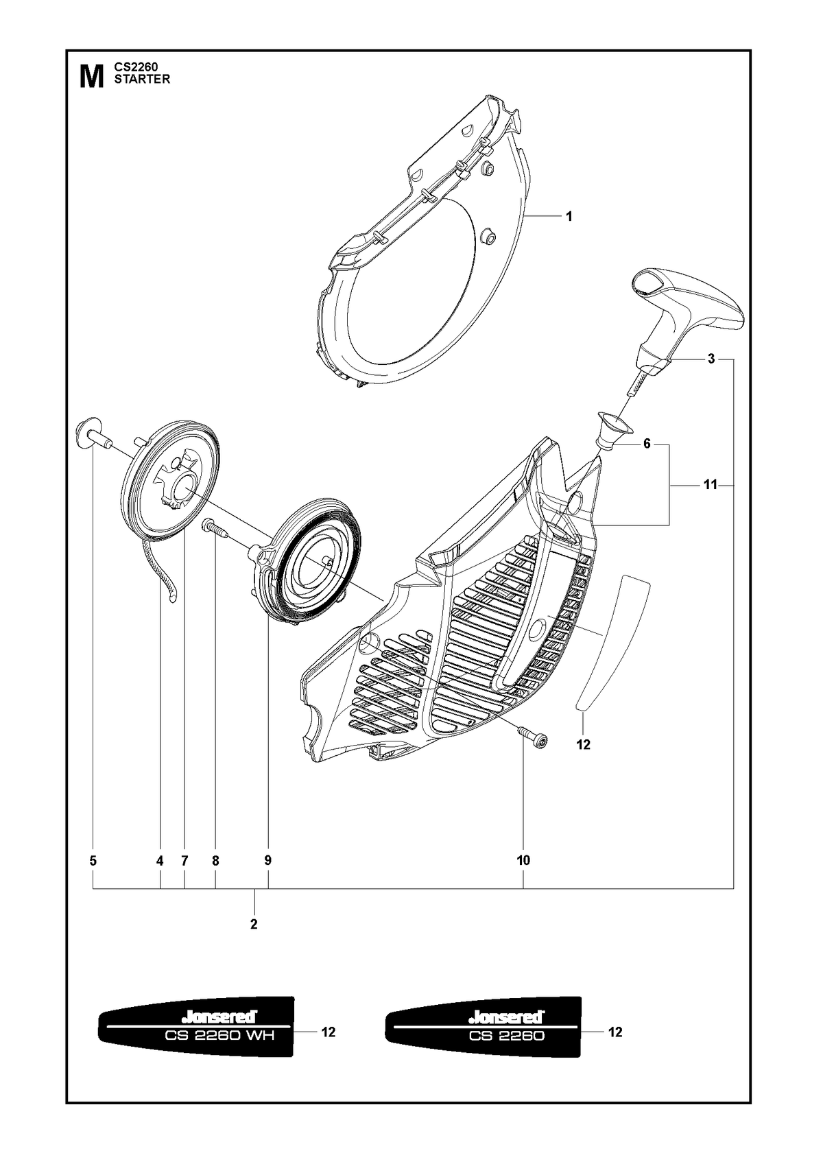 Husqvarna 578037603 onderdelentekening - positie 12