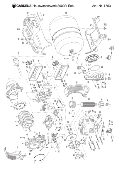 Husqvarna 586678001 onderdelentekening - positie 96
