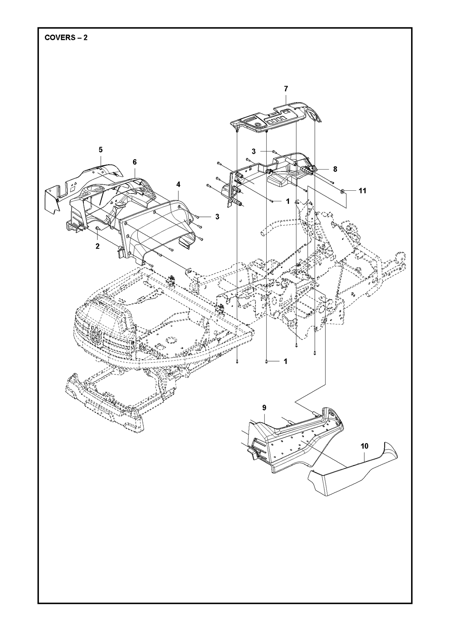 Husqvarna 505557704 onderdelentekening - positie 3