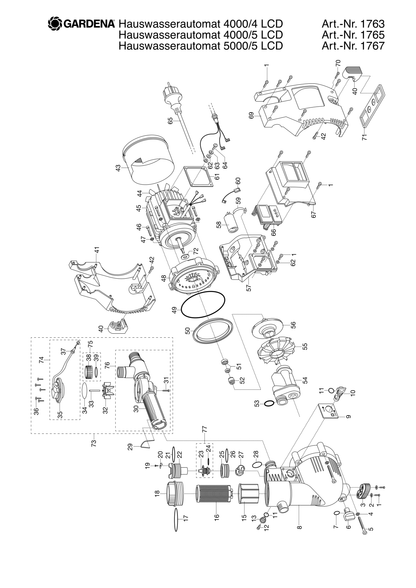 Husqvarna 520407201 onderdelentekening - positie 74