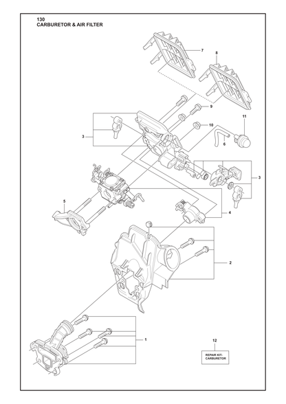 Husqvarna 502103501 onderdelentekening - positie 12