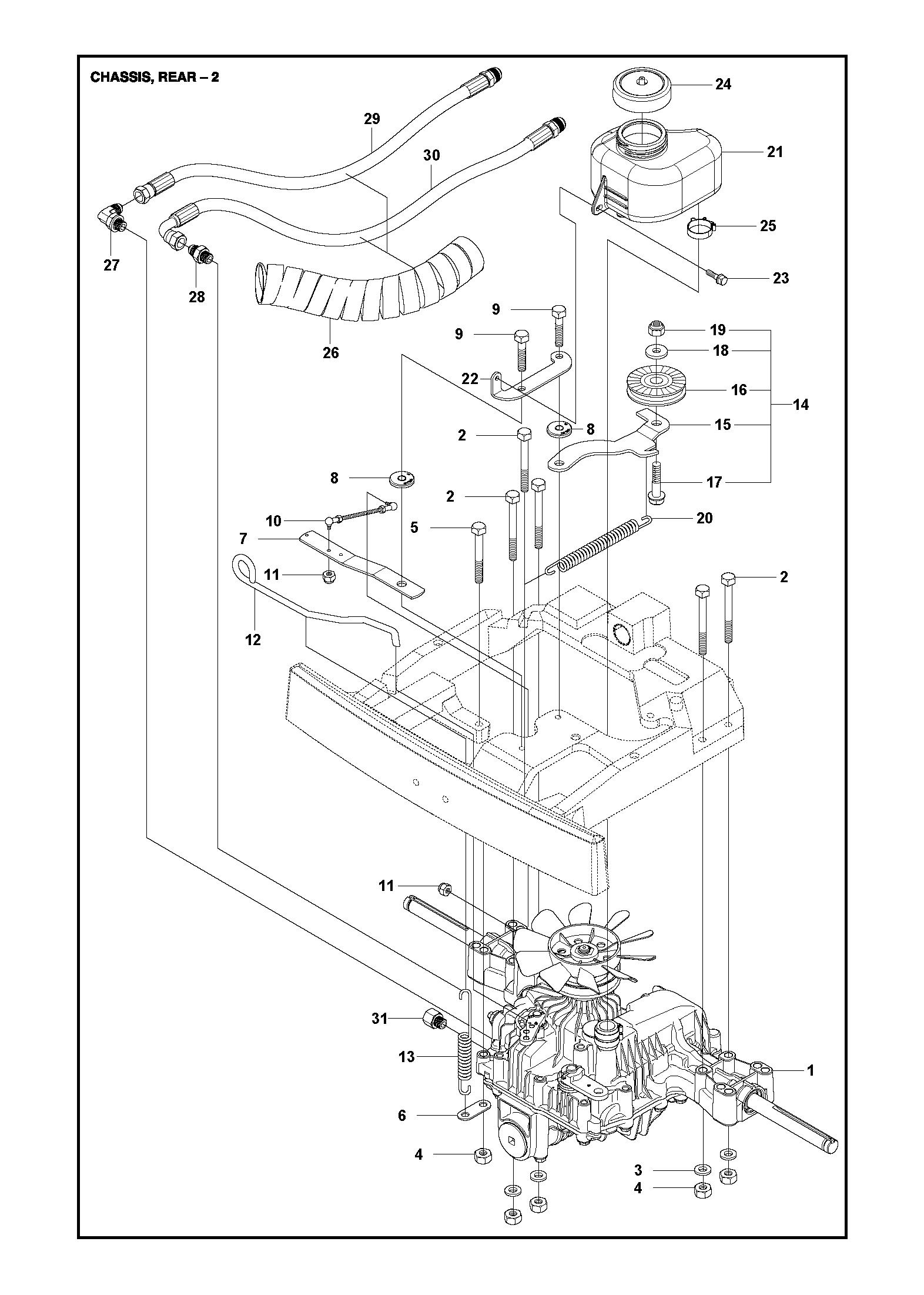 Husqvarna 504567401 onderdelentekening - positie 31