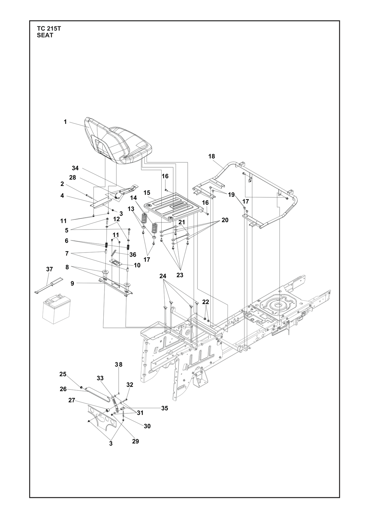 Husqvarna 548441301 onderdelentekening - positie 1