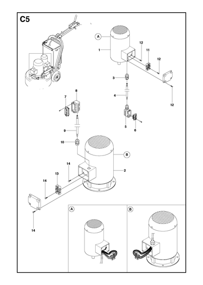 Husqvarna 502535701 onderdelentekening - positie 1
