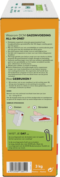 DCM All-In-One Gazonvoeding - 3 KG (60 m2)-keizers.nu