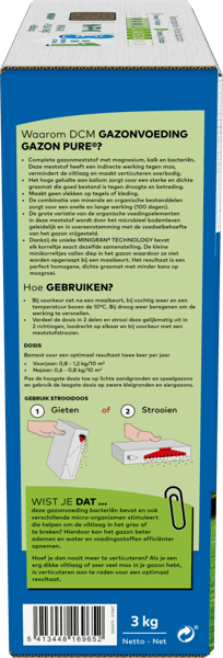 DCM Gazon Pure Gazonvoeding - 3 KG (40 m2)-keizers.nu