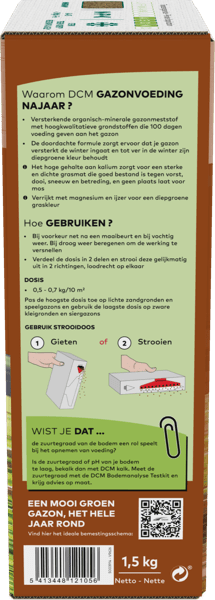 DCM Gazonvoeding Najaar - 1.5 KG (30 m2)-keizers.nu