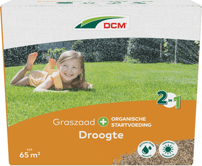 DCM Graszaad Plus Droogte - 2.275 KG (65 m2)-keizers.nu