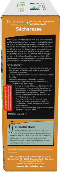 DCM Graszaad Plus Droogte - 2.275 KG (65 m2)-keizers.nu