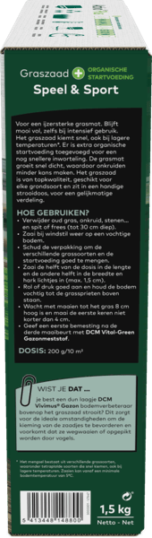 DCM Graszaad Plus Speel & Sport - 1.5 KG (75 m2)