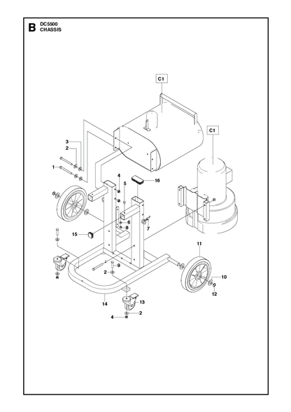 Husqvarna 504759701 onderdelentekening - positie 15