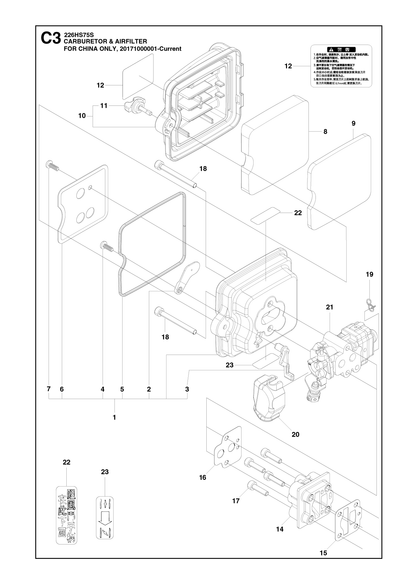 Husqvarna 511348601 onderdelentekening - positie 12