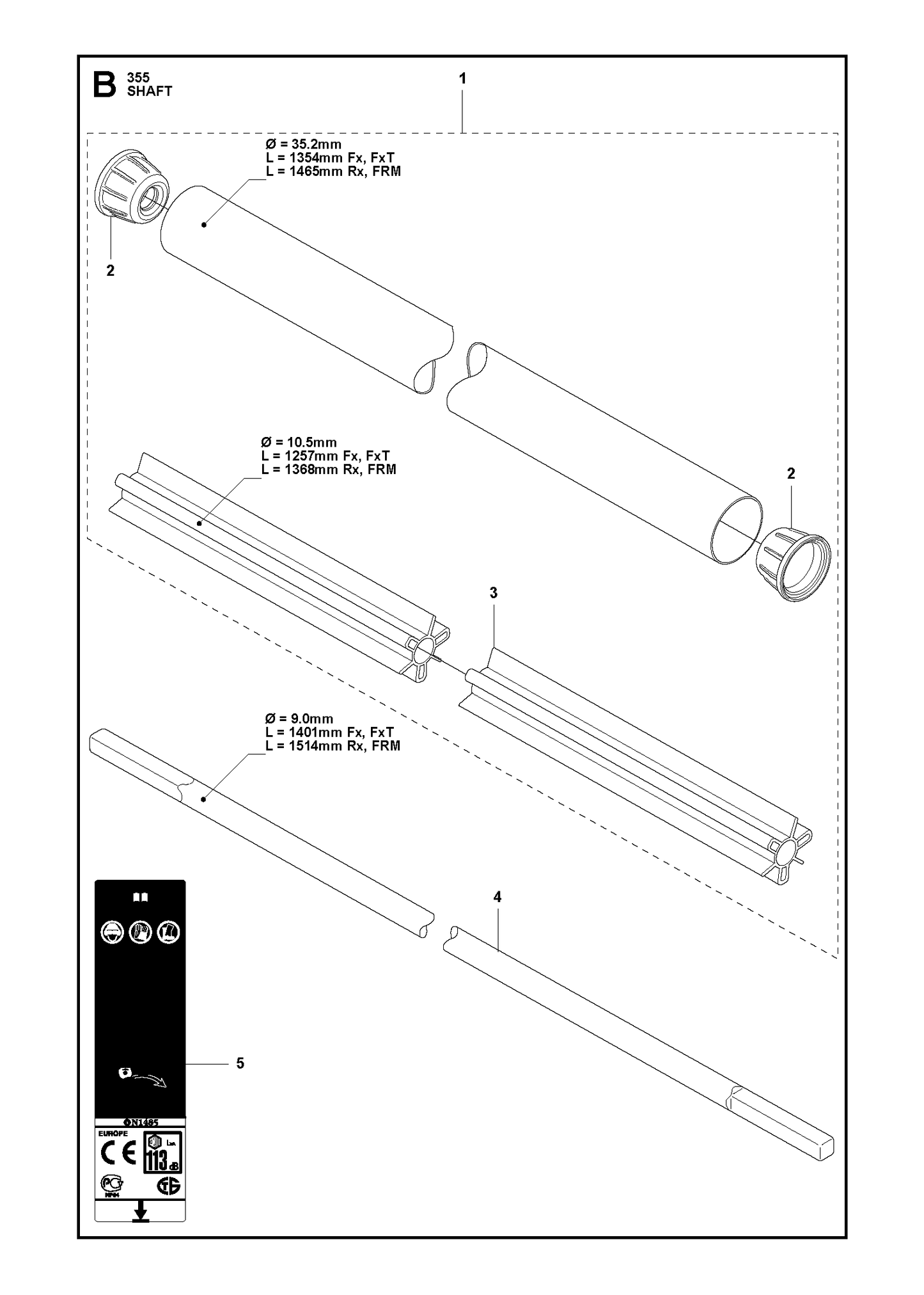 Husqvarna 510027804 onderdelentekening - positie 1