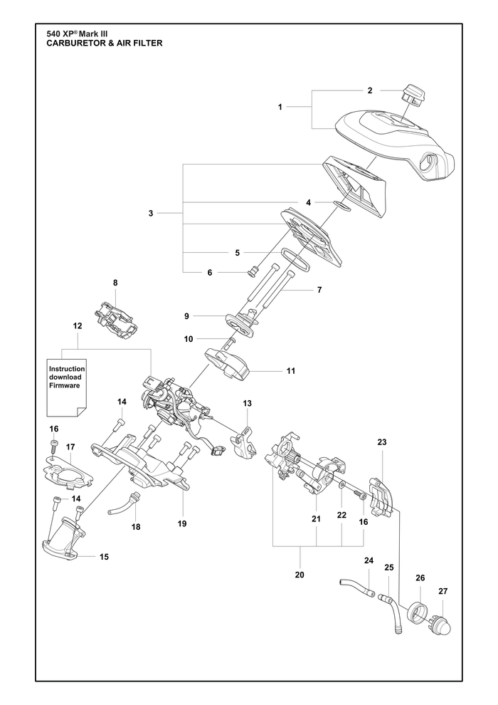 Husqvarna 599815401 onderdelentekening - positie 26